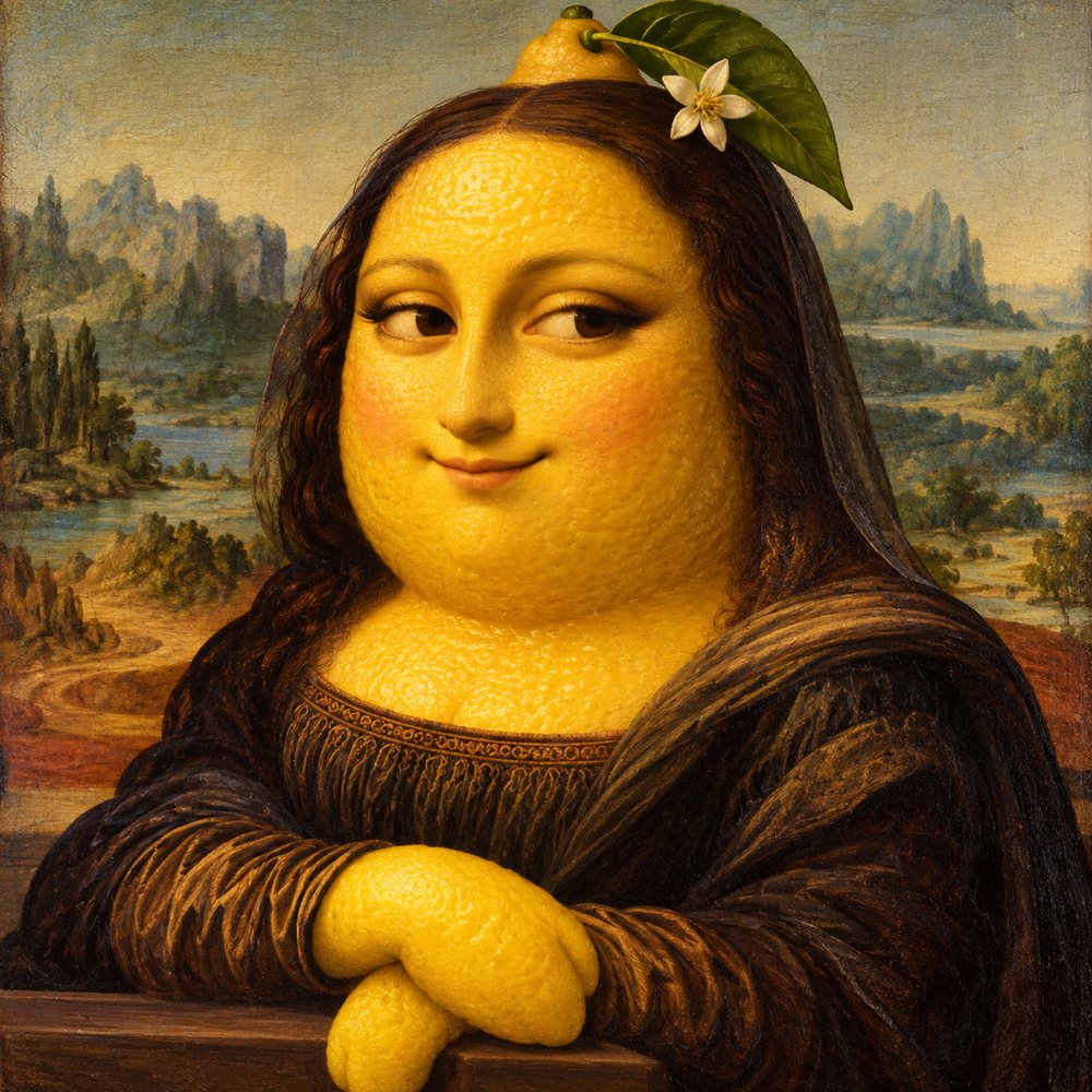Monalinad: the Mona Lisa as a smiling lemon